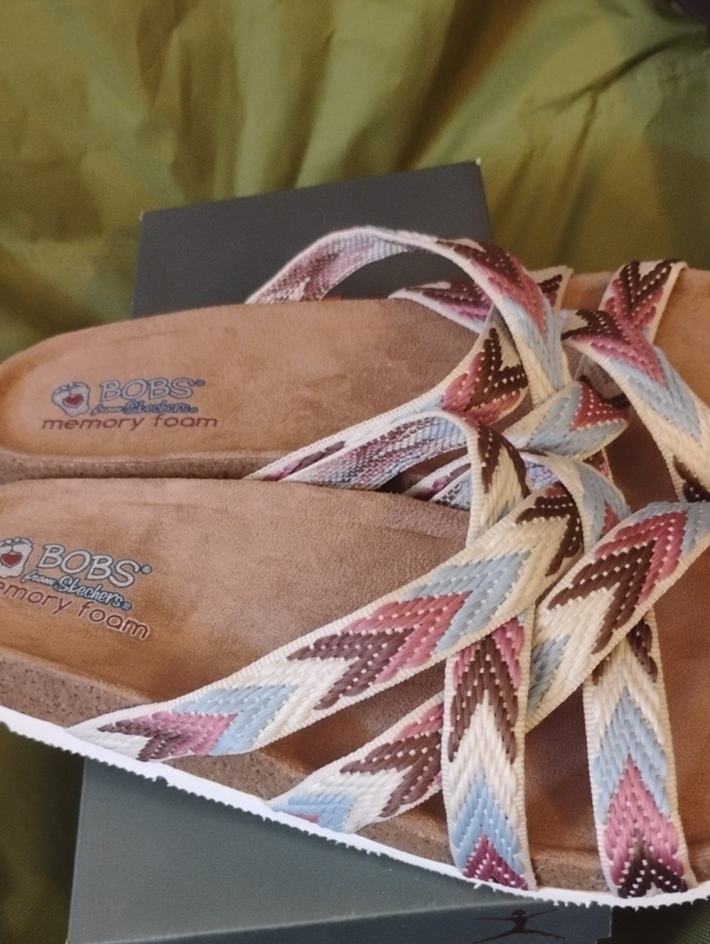 BOBS from Skechers Pink Multi Braided Sandal